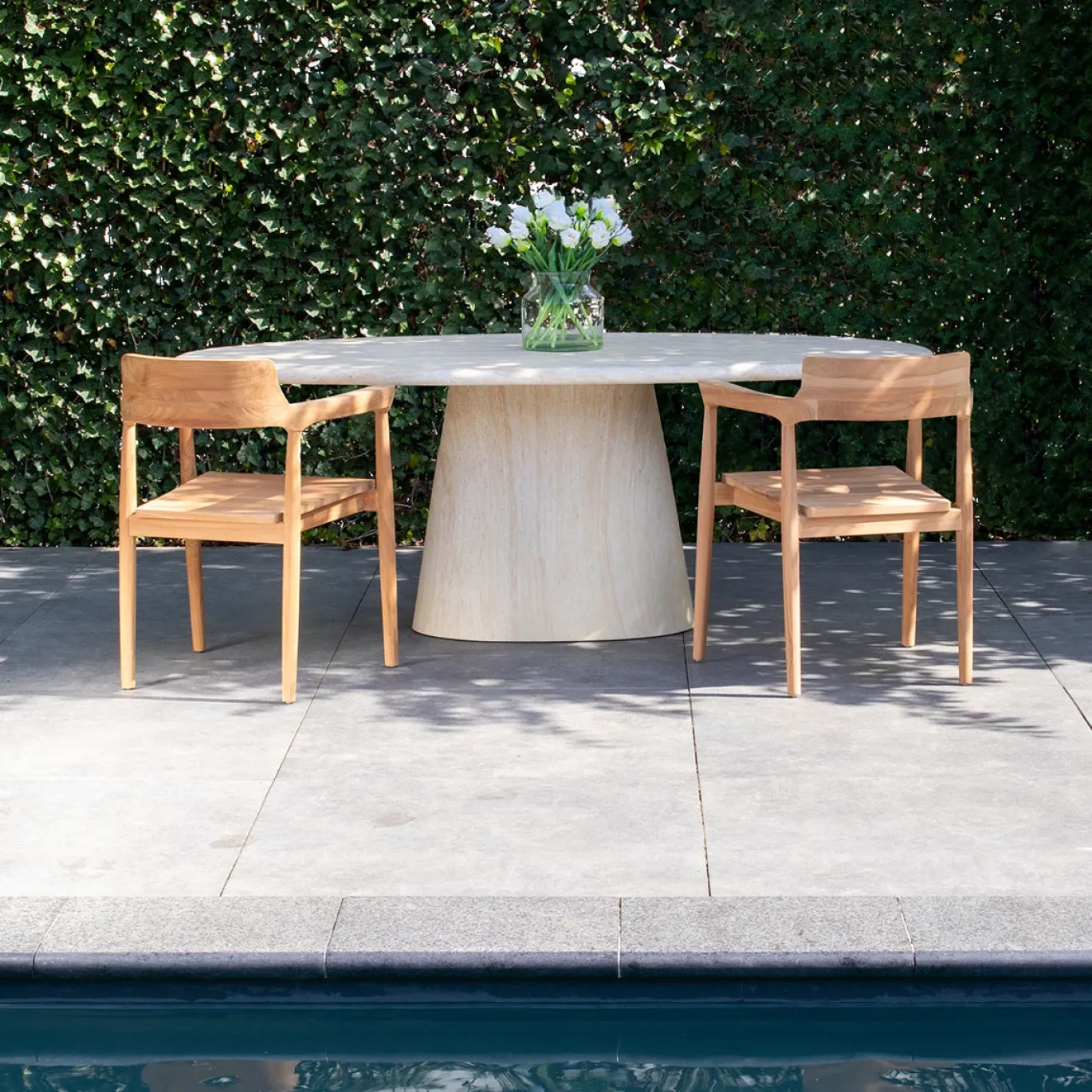 DÉJA Tuintafel Brunn Travertin Ovaal 200cm