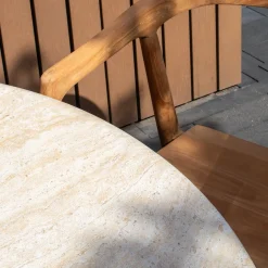 DÉJA Tuintafel Djurö Travertin Rond 130cm