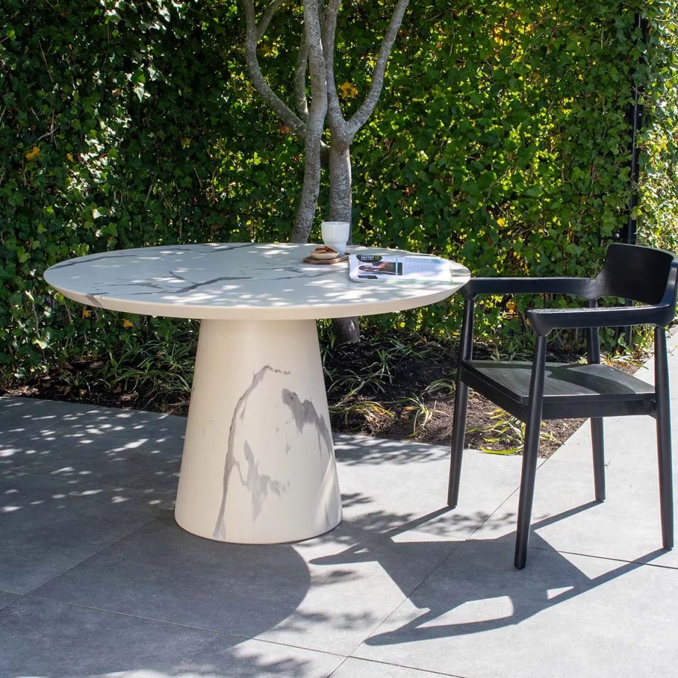 DÉJA Tuintafel Flen Marmerlook Rond 120cm