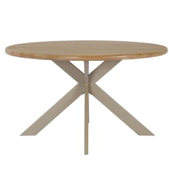 DÉJA Tuintafel Modena Naturel/Taupe Rond 135cm