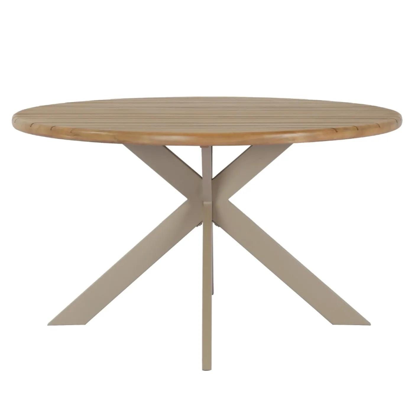 DÉJA Tuintafel Modena Naturel/Taupe Rond 135cm