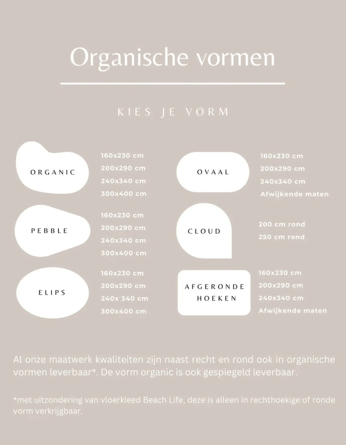 DÉJA Vloerkleed Dane Rond 250cm Beige