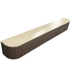 DÉJA Zwevend Tv-meubel Fika Walnoot Travertin 272cm