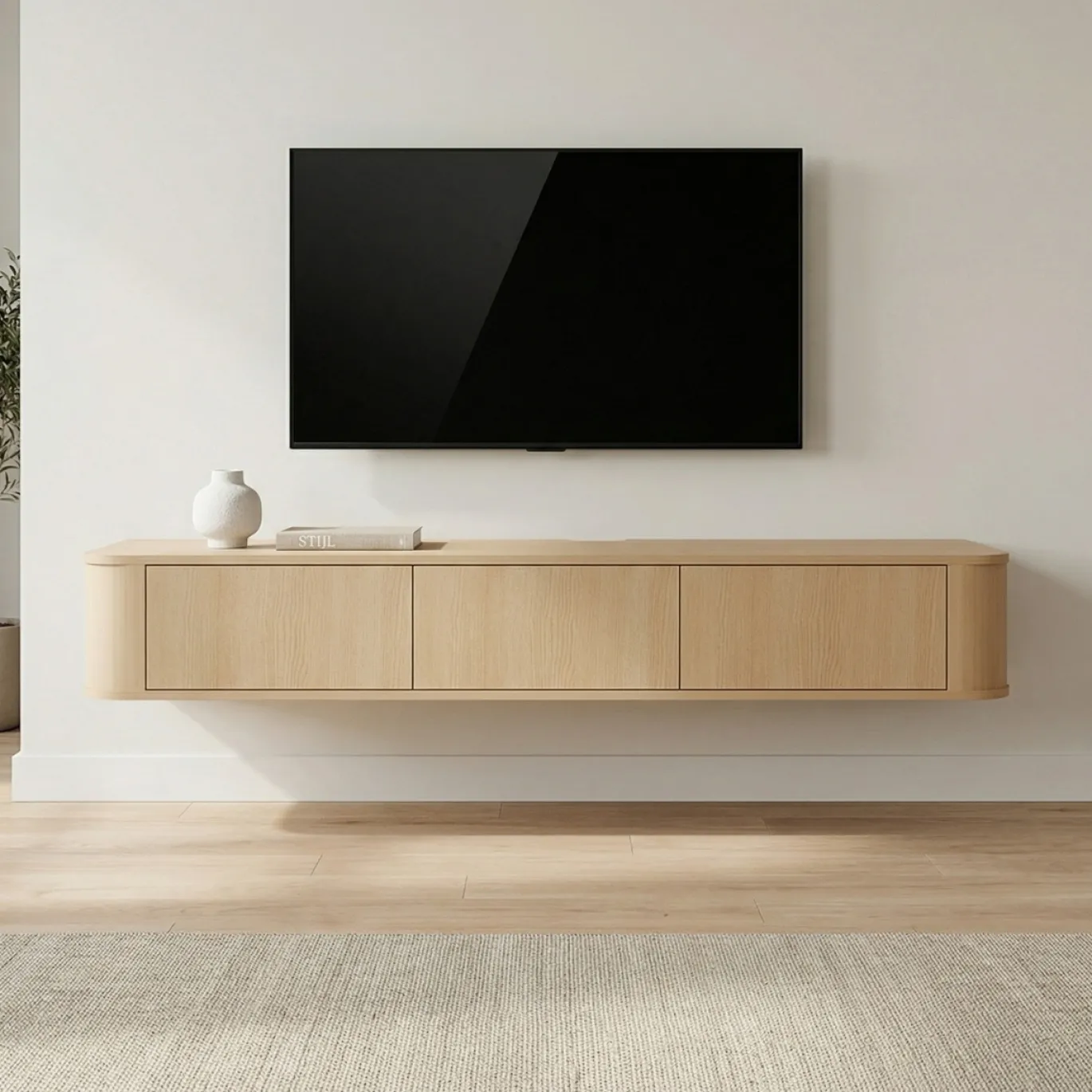 DÉJA Zwevend Tv-meubel Lino Naturel 160cm