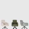 Draaifauteuil Aixa Lichtgrijs/zwart - Giga Meubel