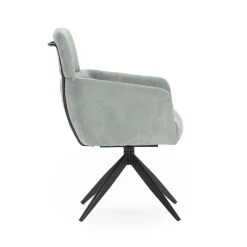Draaifauteuil Aixa Turquoise / Zwart - Giga Meubel