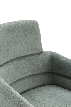 Draaifauteuil Aixa Turquoise / Zwart - Giga Meubel