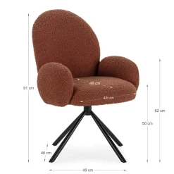 Draaifauteuil Dario Brick - Giga Meubel