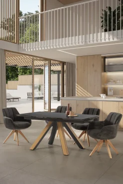 Draaifauteuil Leire Antraciet Grijs - Giga Meubel