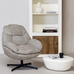 Draaifauteuil Leonne Taupe - Giga Meubel