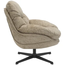 Draaifauteuil Leonne Taupe - Giga Meubel