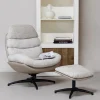 Draaifauteuil Liane Beige met Voetenbankje - Giga Meubel