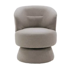 Draaifauteuil Moïse Taupe - Giga Meubel