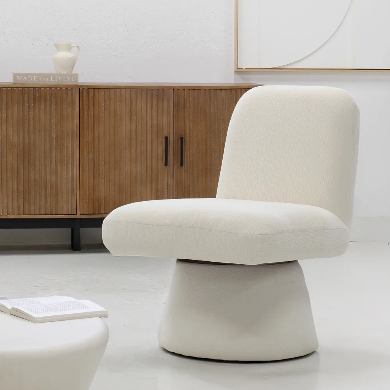 Draaifauteuil Olivier Beige - Giga Meubel