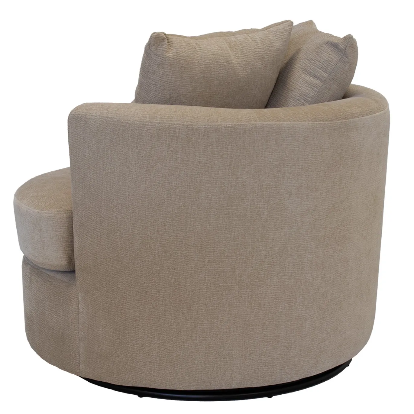 Draaifauteuil Thony Luxe Rond Taupe - Giga Meubel