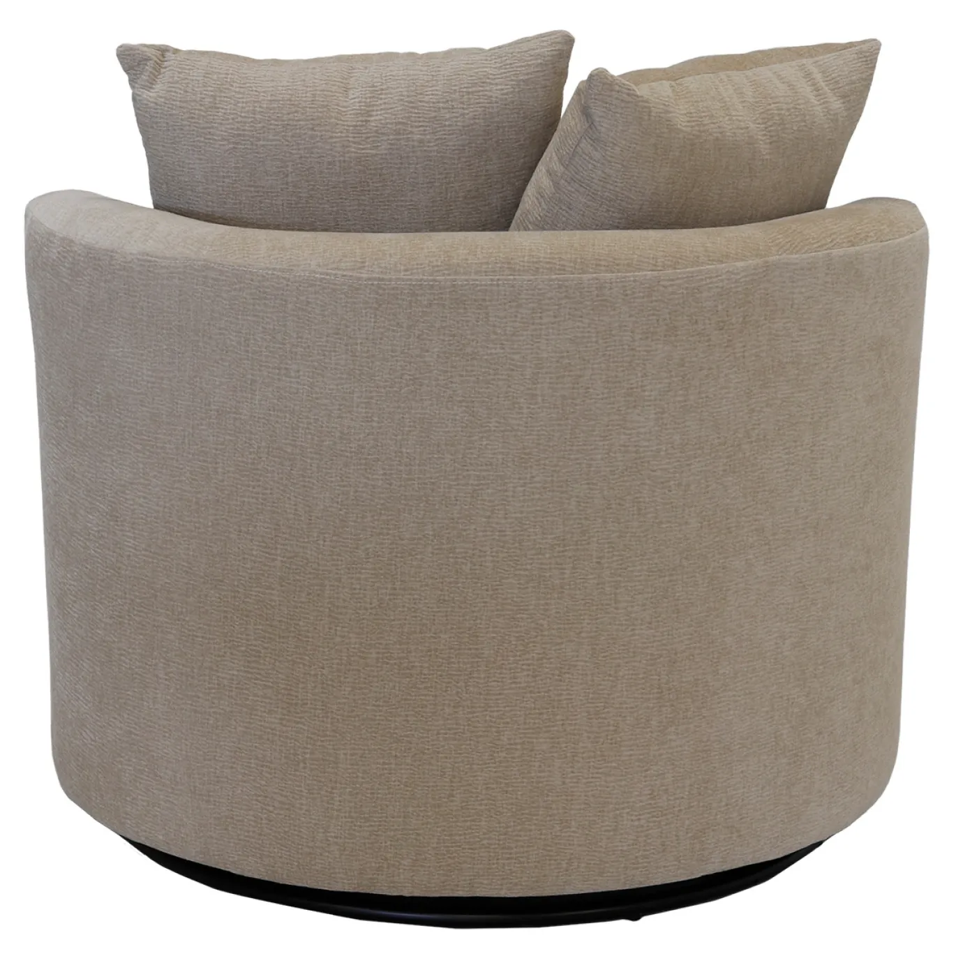 Draaifauteuil Thony Luxe Rond Taupe - Giga Meubel