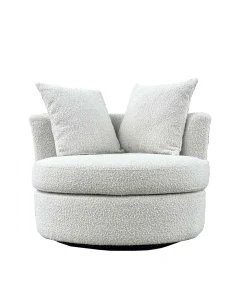 Draaifauteuil Thony Rond Beige - Giga Meubel