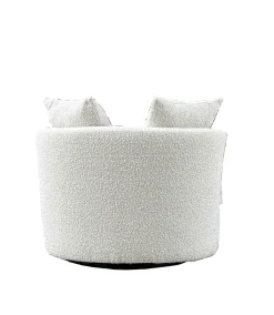 Draaifauteuil Thony Rond Beige - Giga Meubel