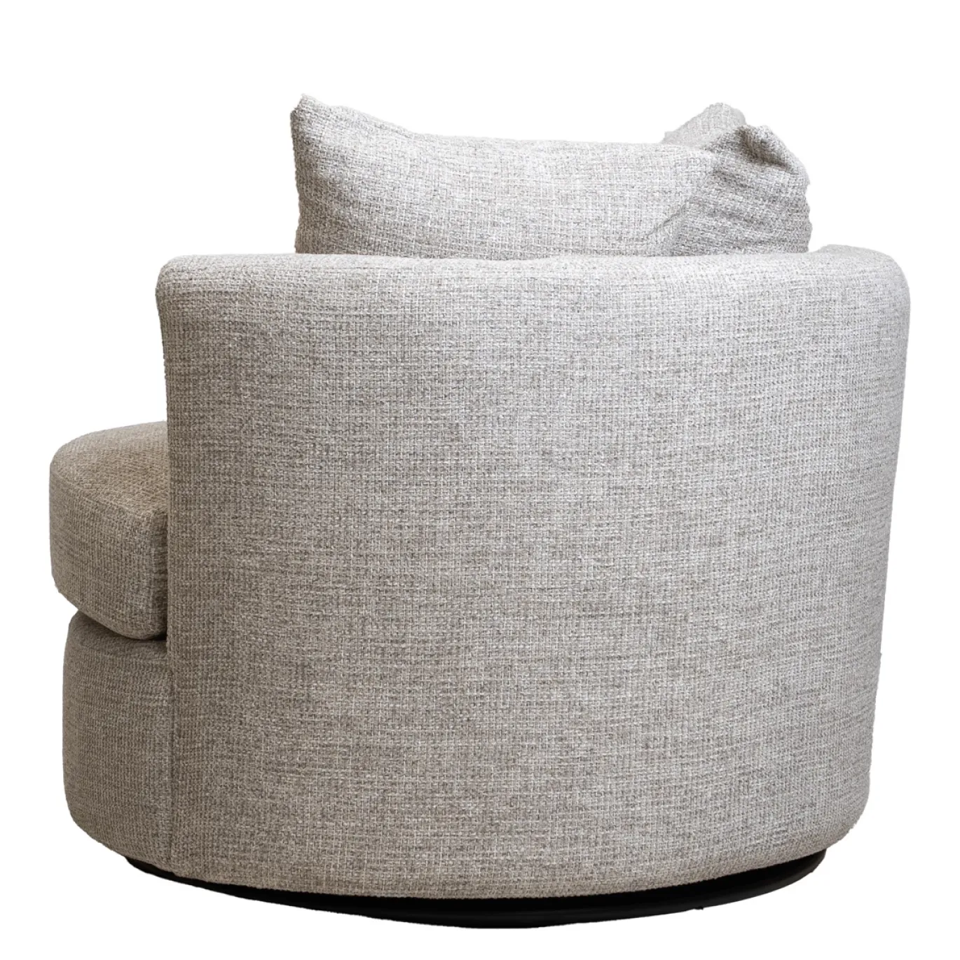 Draaifauteuil Thony Rond Beige Chenille - Giga Meubel