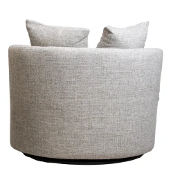 Draaifauteuil Thony Rond Beige Chenille - Giga Meubel