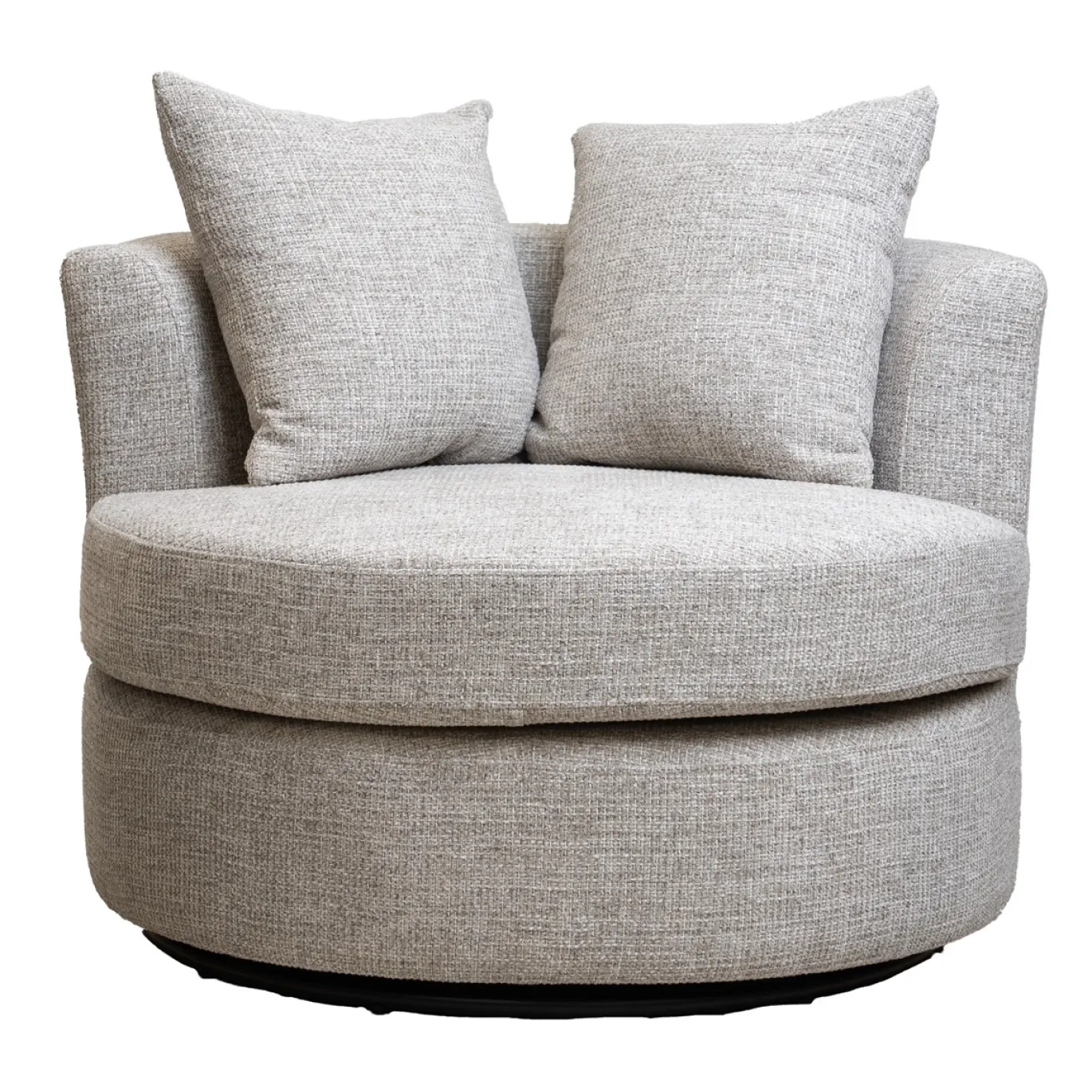 Draaifauteuil Thony Rond Beige Chenille - Giga Meubel