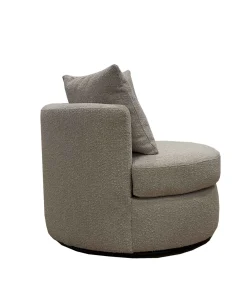 Draaifauteuil Thony Rond Taupe - Giga Meubel