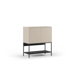Dressoir Amira 2d Crème/zwart - Giga Meubel