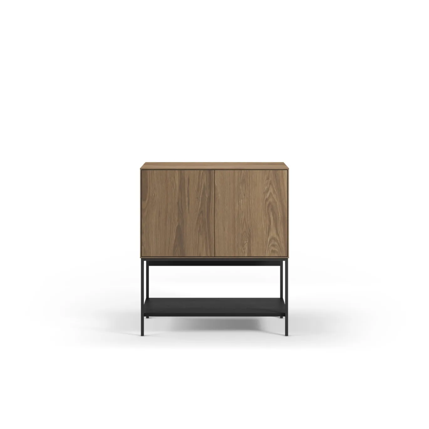 Dressoir Amira 2d Eiken-ud/zwart - Giga Meubel