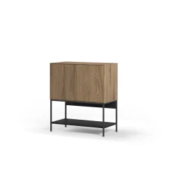 Dressoir Amira 2d Eiken-ud/zwart - Giga Meubel