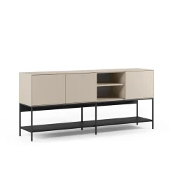 Dressoir Amira 3d2v 180cm Crème/zwart - Giga Meubel