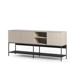 Dressoir Amira 3d2v 180cm Crème/zwart - Giga Meubel