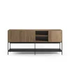 Dressoir Amira 3d2v 180cm Eiken-ud/zwart - Giga Meubel