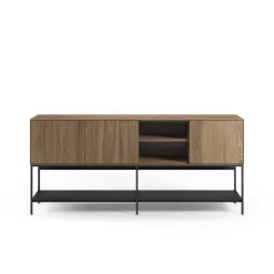 Dressoir Amira 3d2v 180cm Eiken-ud/zwart - Giga Meubel