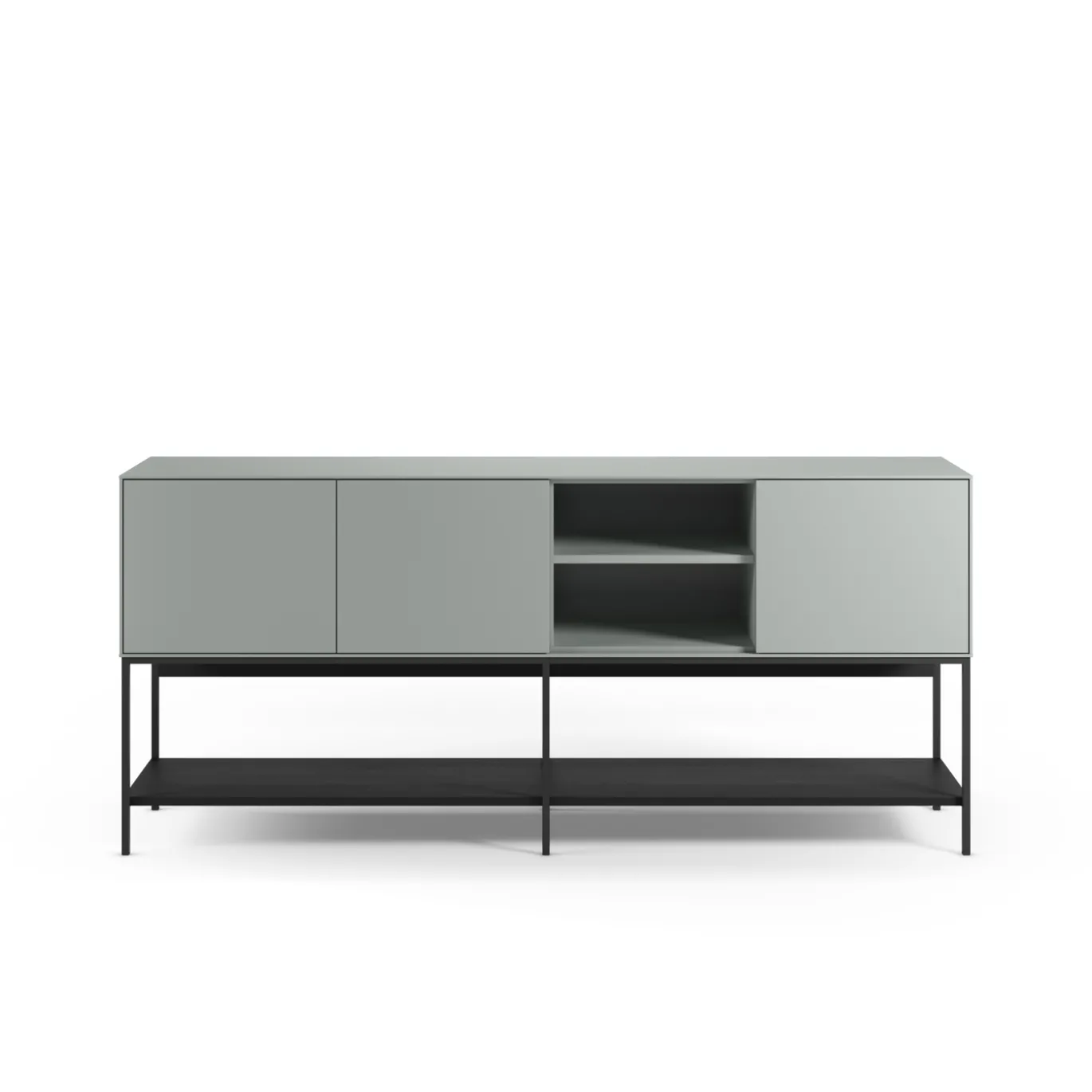 Dressoir Amira 3d2v 180cm Groen/zwart - Giga Meubel