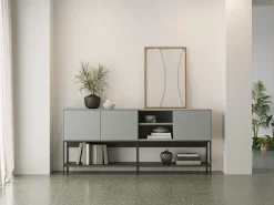 Dressoir Amira 3d2v 180cm Groen/zwart - Giga Meubel