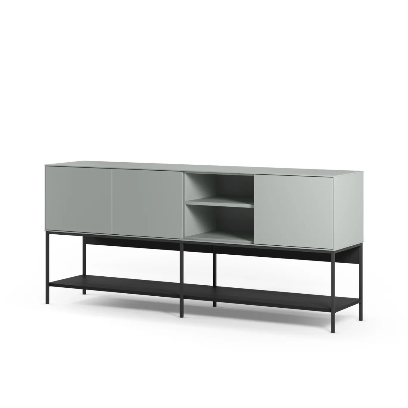 Dressoir Amira 3d2v 180cm Groen/zwart - Giga Meubel