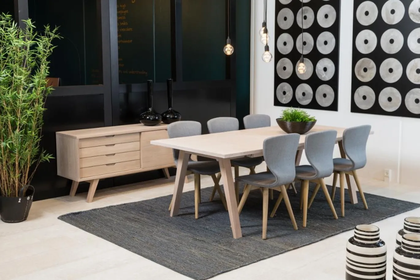 Dressoir Annie Eikenfineer Wit 160cm - Giga Living