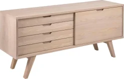 Dressoir Annie Eikenfineer Wit 160cm - Giga Living