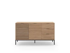 Dressoir Ariel 2d3L 140cm Naturel met Metaal - Giga Meubel