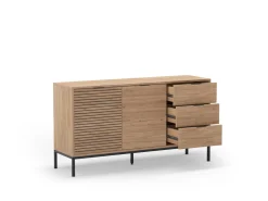 Dressoir Ariel 2d3L 140cm Naturel met Metaal - Giga Meubel