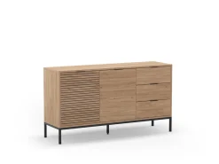 Dressoir Ariel 2d3L 140cm Naturel met Metaal - Giga Meubel
