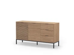 Dressoir Ariel 2d3L 140cm Naturel met Metaal - Giga Meubel