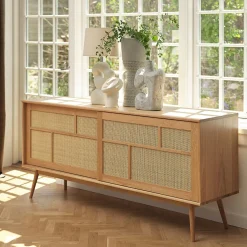 Dressoir Barrali Naturel Eiken 180cm - Giga Living