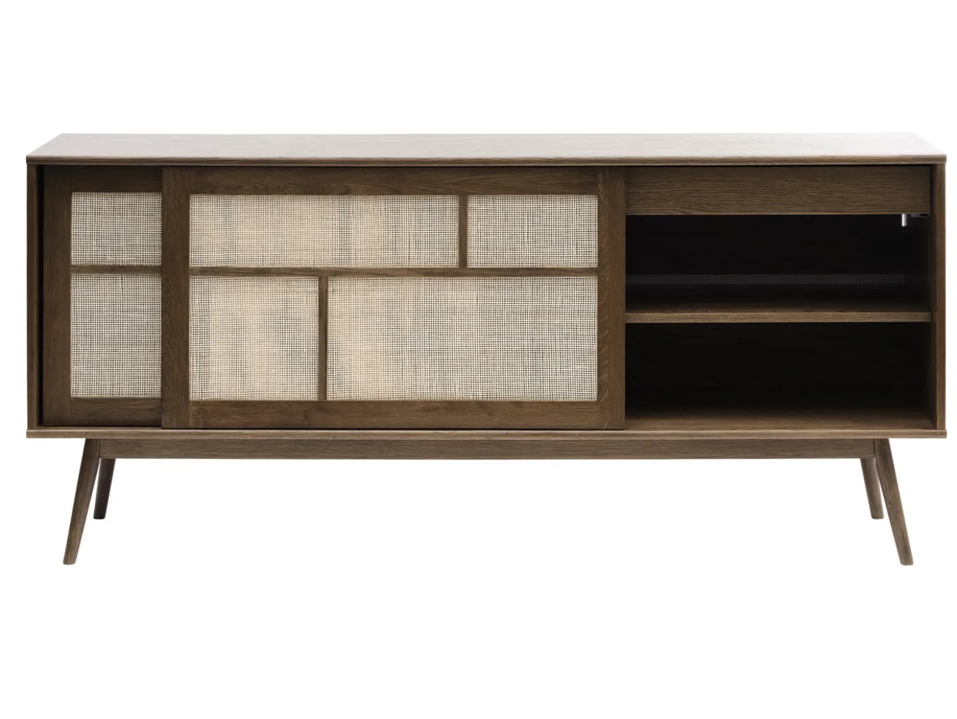 Dressoir Barrali Smoked Eiken 180cm - Giga Living