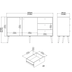 Dressoir Bodo Wit - Giga Living
