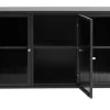 Dressoir Bronco Zwart Glas 3 Delen - Giga Living