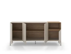 Dressoir Cailin 4d1h 180cm Crème/Naturel met Metaal - Giga Meubel