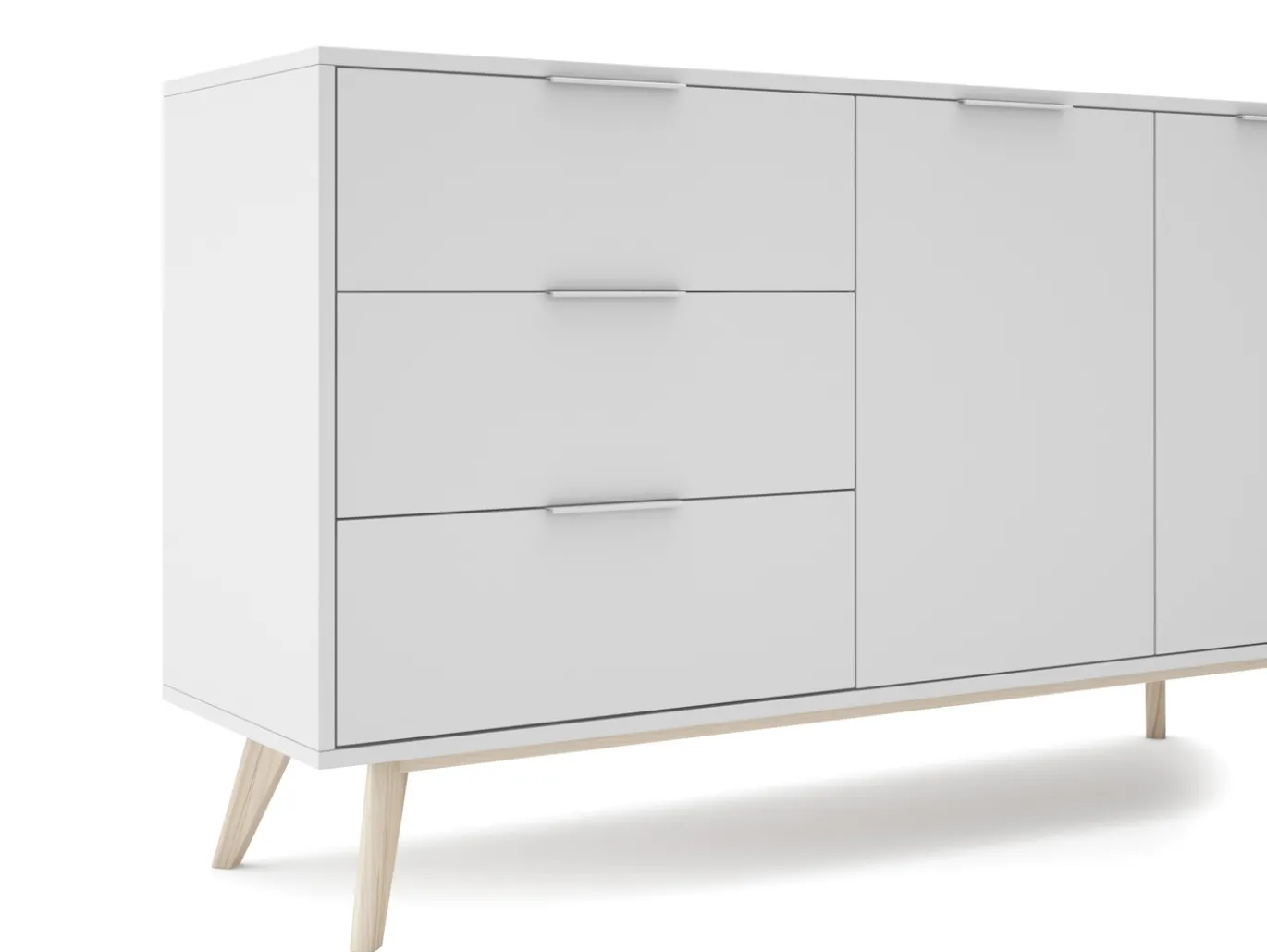 Dressoir Campus 2d3L Wit Wax - Giga Meubel