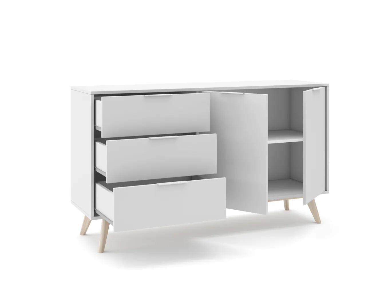 Dressoir Campus 2d3L Wit Wax - Giga Meubel