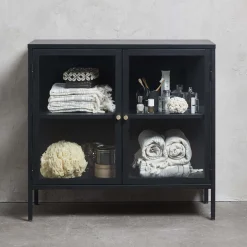 Dressoir Carmel Zwart 2 Delen - Giga Living